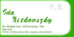 ida nitkovszky business card